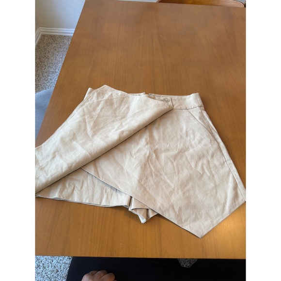 NWT Veronica Beard Thomas Skort Beige Linen Blend Mini Skirt‎ Shorts Size 4 - Picture 3 of 9